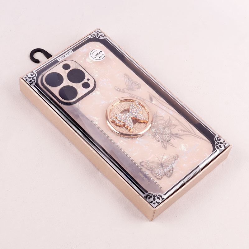 قاب طرح پروانه ای محافظ لنزدار برجسته پاپ سوکت دار iPhone 14 Pro Max