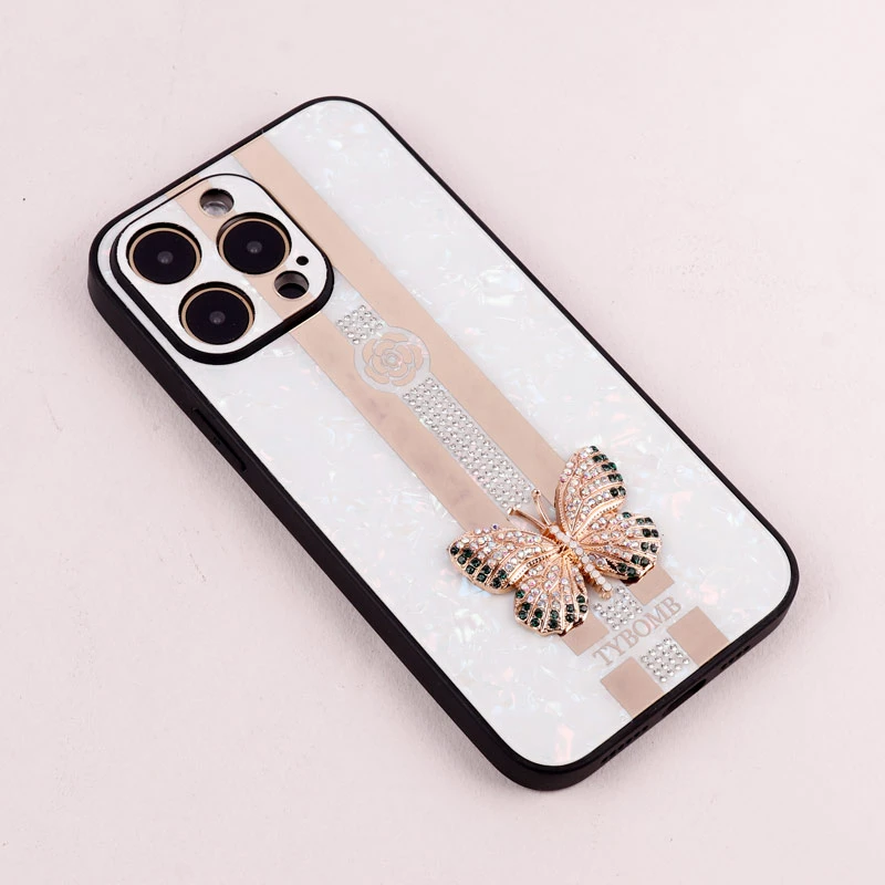 قاب طرح پروانه ای محافظ لنزدار برجسته iPhone 14 Pro Max