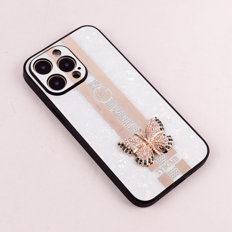 قاب طرح پروانه ای محافظ لنزدار برجسته iPhone 14 Pro Max