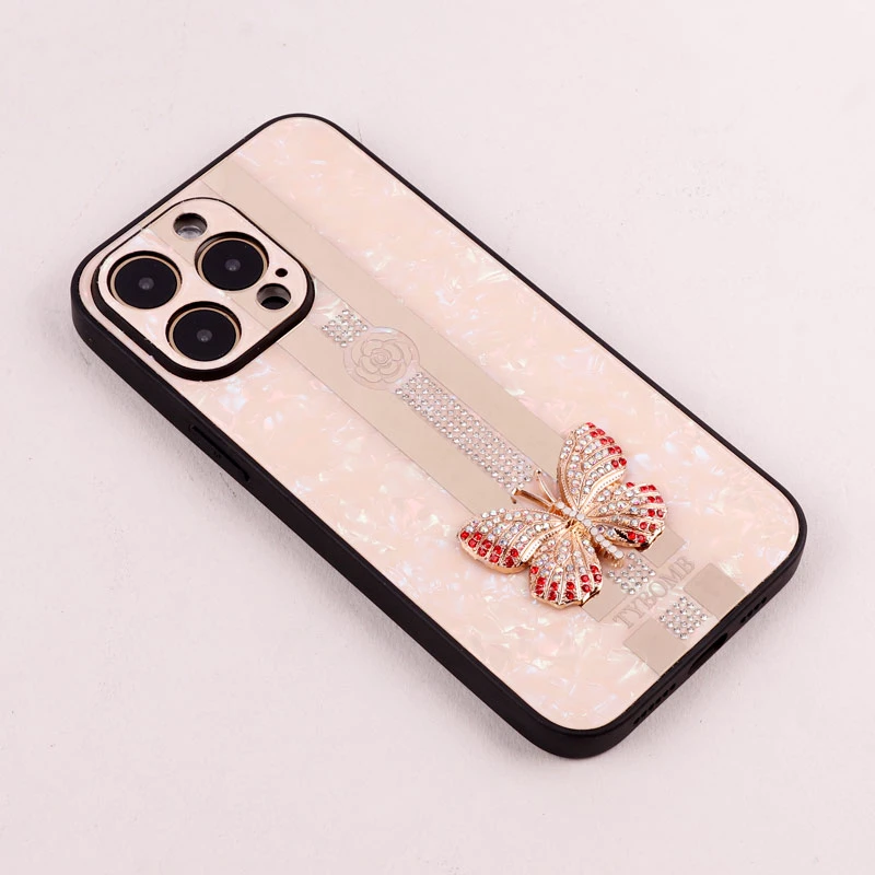 قاب طرح پروانه ای محافظ لنزدار برجسته iPhone 14 Pro Max