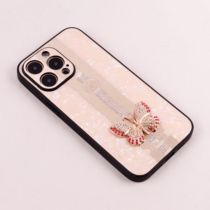 قاب طرح پروانه ای محافظ لنزدار برجسته iPhone 14 Pro Max