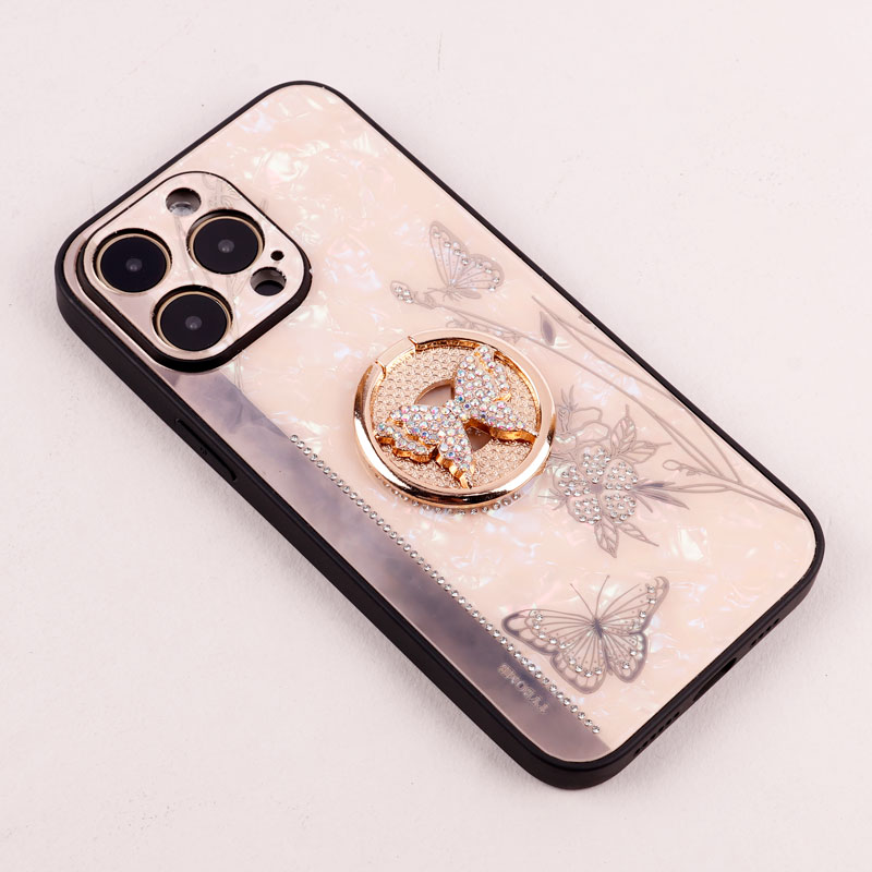 قاب طرح پروانه ای محافظ لنزدار برجسته پاپ سوکت دار iPhone 14 Pro Max