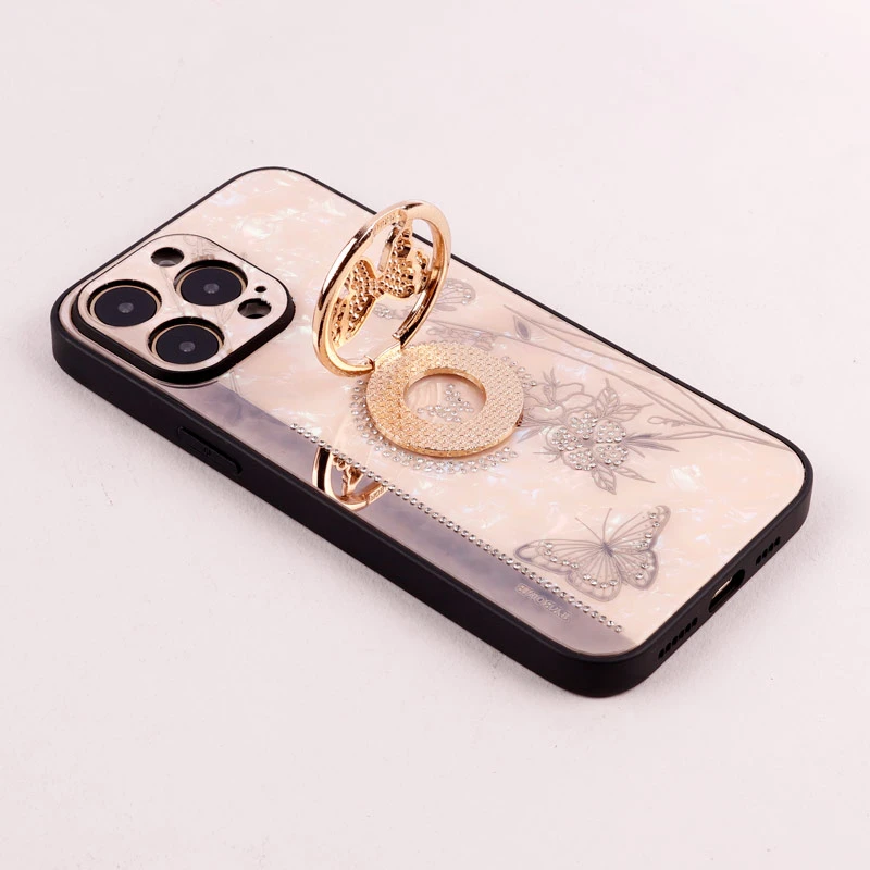 قاب طرح پروانه ای محافظ لنزدار برجسته پاپ سوکت دار iPhone 14 Pro Max