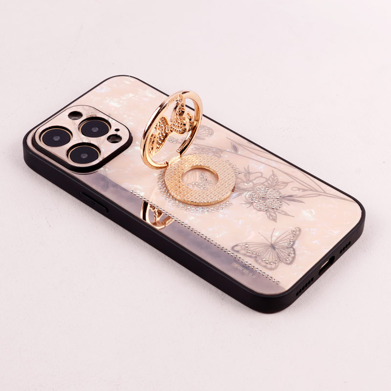 قاب طرح پروانه ای محافظ لنزدار برجسته پاپ سوکت دار iPhone 14 Pro Max