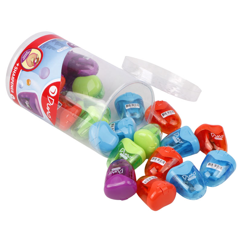 تراش پلاستیکی مخزن دار Duno Polka SK140100 بسته 24 عددی