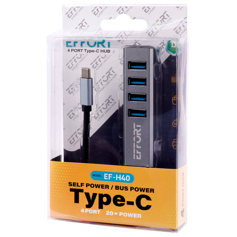 هاب 4 پورت Type-C ایفورت EF-H40