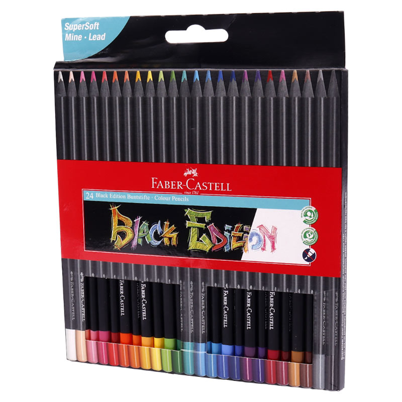مداد رنگی 24 رنگ فابر کاستل Faber-Castell Black Edition