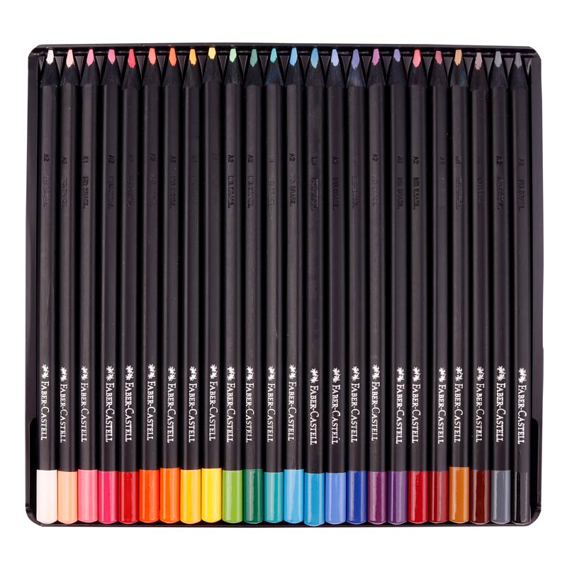 مداد رنگی 24 رنگ فابر کاستل Faber-Castell Black Edition 116425