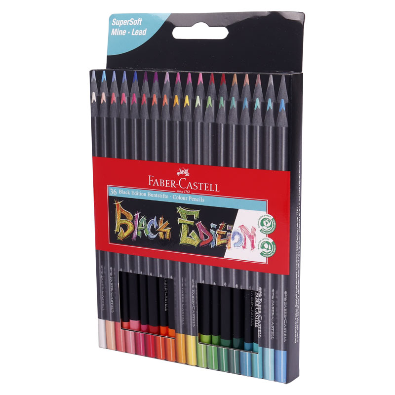 مداد رنگی 36 رنگ فابر کاستل Faber-Castell Black Edition