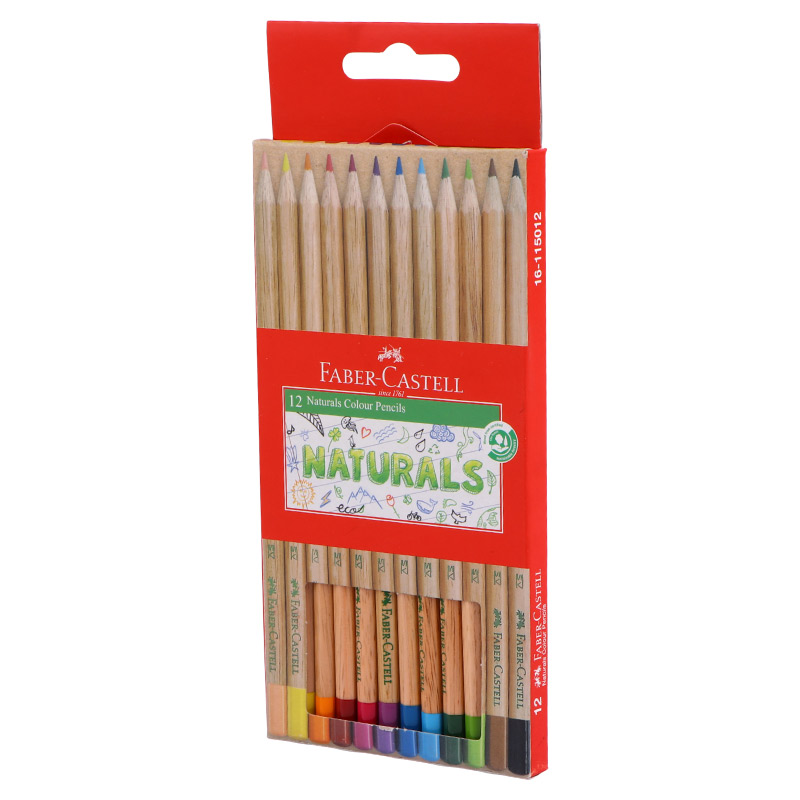 مداد رنگی 12 رنگ فابر کاستل Faber-Castell Naturals