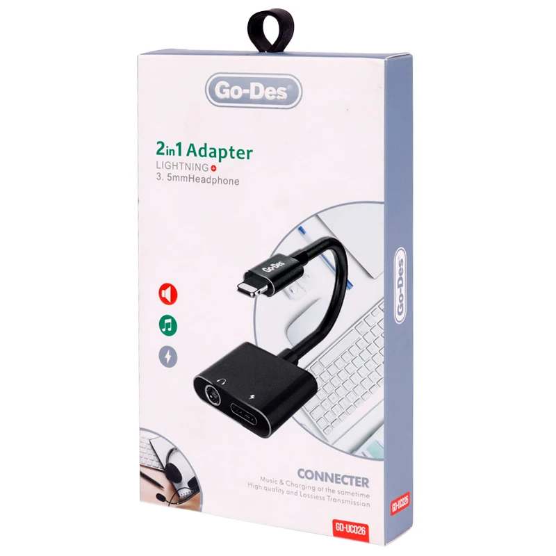 تبدیل صدا و شارژ لایتنینگ Go-Des GD-UC026