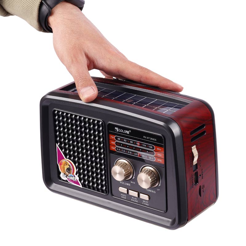 رادیو اسپیکر بلوتوثی رم و فلش خور خورشیدی Golon RX-BT3500S