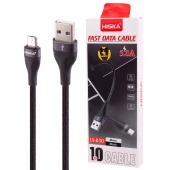 کابل میکرو یو اس بی فست شارژ 5 آمپر هیسکا LX-830 طول 1 متر