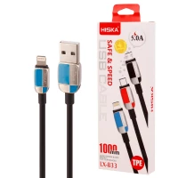کابل آیفونی فست شارژ Hiska LX-833 5A 1m