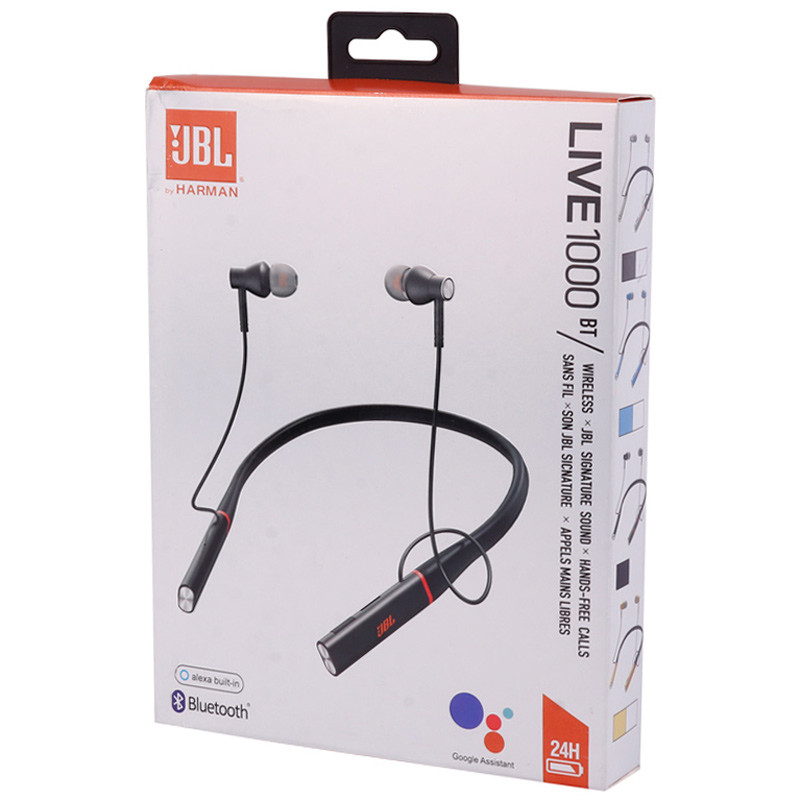 هندزفری بلوتوث دورگردنی و رم خور JBL Live1000BT