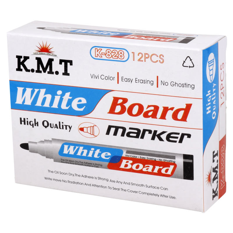 ماژیک وایت برد کی ام تی نوک گرد K.M.T K-828 بسته 12 عددی
