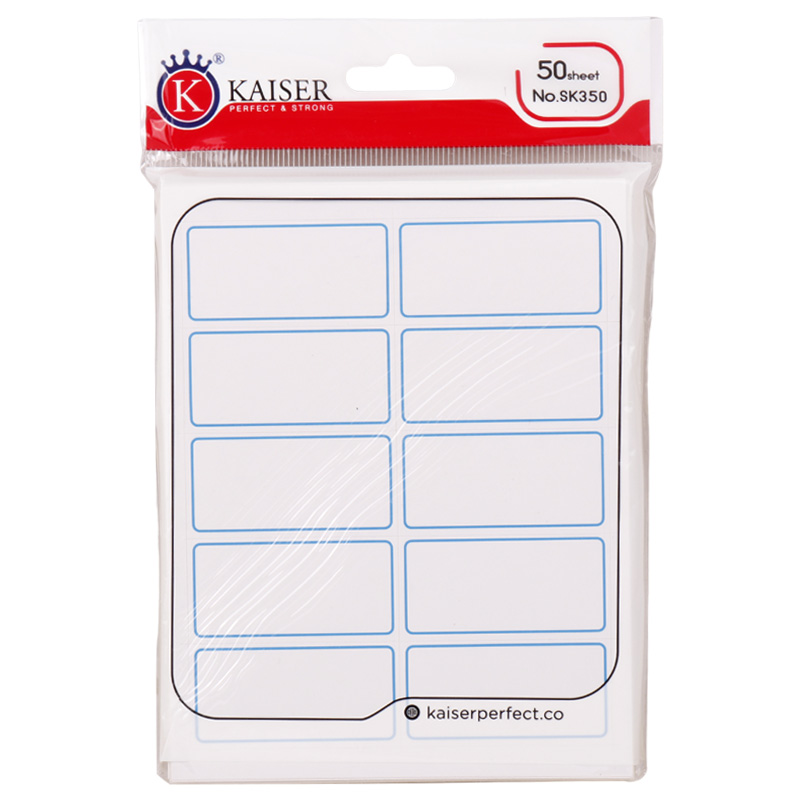 برچسب دور آبی 45*21 میلی متر Kaiser SK350 بسته 500 عددی