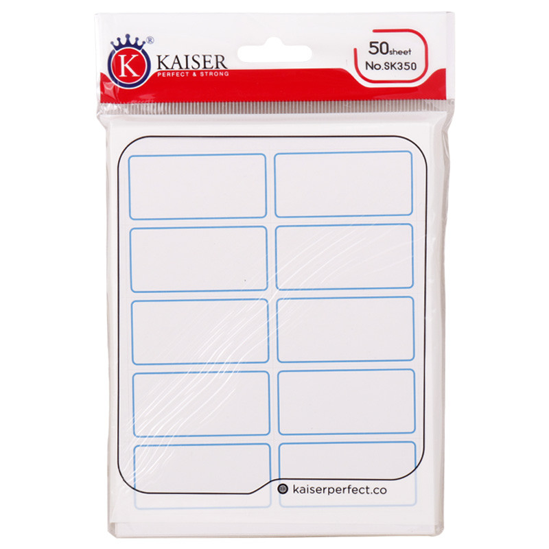 برچسب دور آبی 45*21 میلی متر Kaiser SK350 بسته 500 عددی