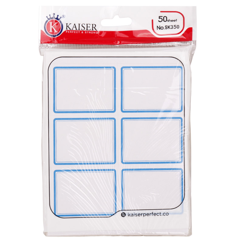 برچسب دور آبی 46*35 میلی متر Kaiser SK350 بسته 300 عددی