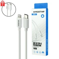 کابل تبدیل KingStar K251i Type-C to Lightning 3A 1.1m +کابل هدیه