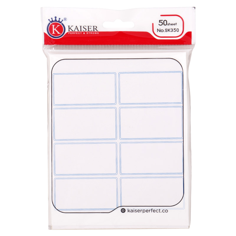 برچسب دور آبی 25*49 میلی متر Kaiser SK350 بسته 400 عددی