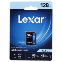 رم اس دی 128 گیگ لکسار Lexar Blue Series 633X U3 C10 95MB/s