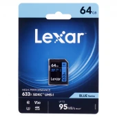 رم اس دی 64 گیگ لکسار Lexar Blue Series 633X U3 C10 95MB/s