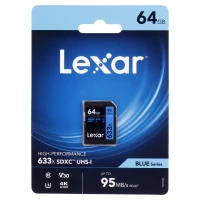 رم اس دی 64 گیگ لکسار Lexar Blue Series 633X U3 C10 95MB/s