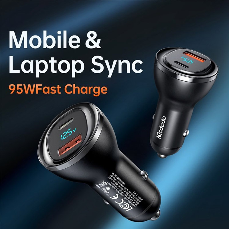 شارژر فندکی فست شارژ Mcdodo CC-5670 5A QC3.0 PD 95W