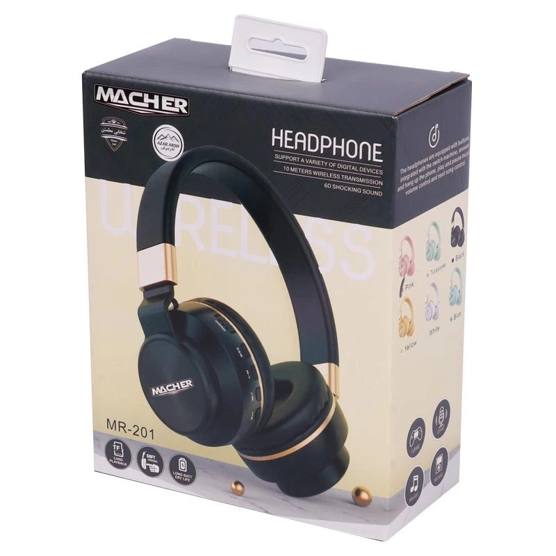 هدفون بلوتوثی رم خور Macher MR-201