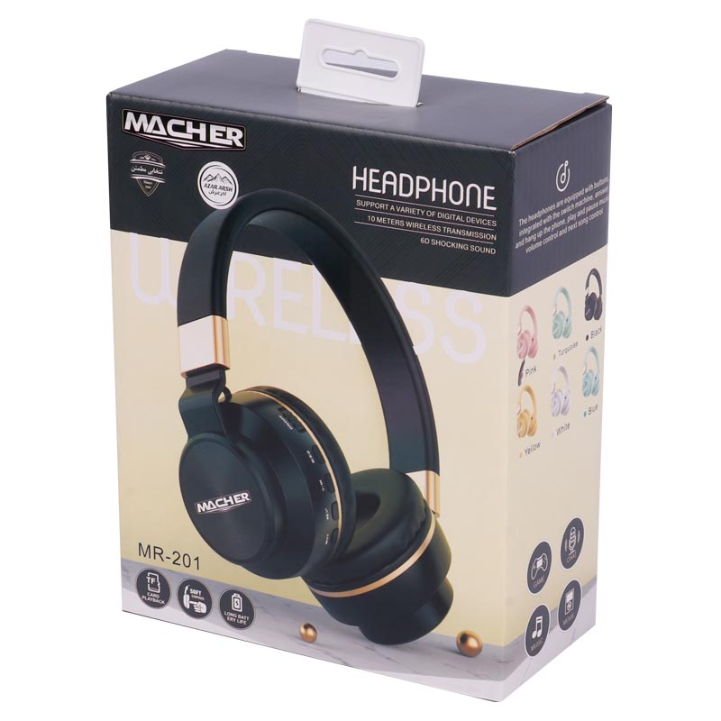 هدفون بلوتوثی رم خور Macher MR-201