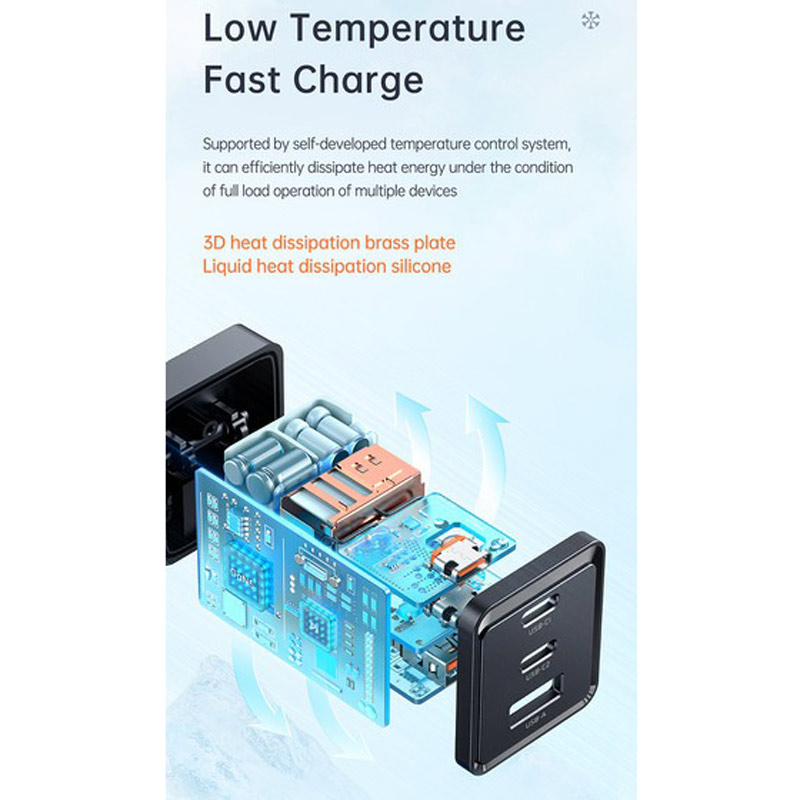 کلگی فست شارژ Mcdodo CH-153 3Port 5A QC4.0 PD 65W