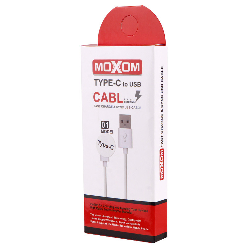 کابل تایپ سی فست شارژ Moxom 01 1m