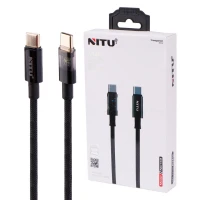 کابل تبدیل فست شارژ Nitu NC143 Type-C to Type-C 60W 1m