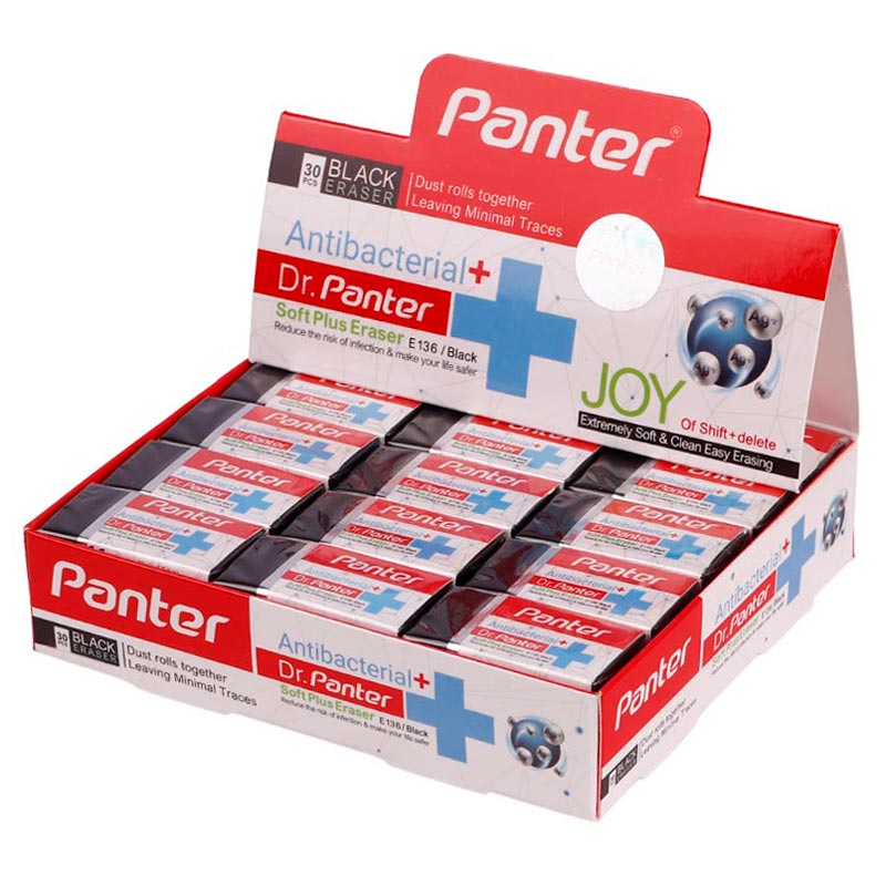 پاک کن پنتر Panter Anti-Bacterial Soft Plus E136 بسته 30 عددی