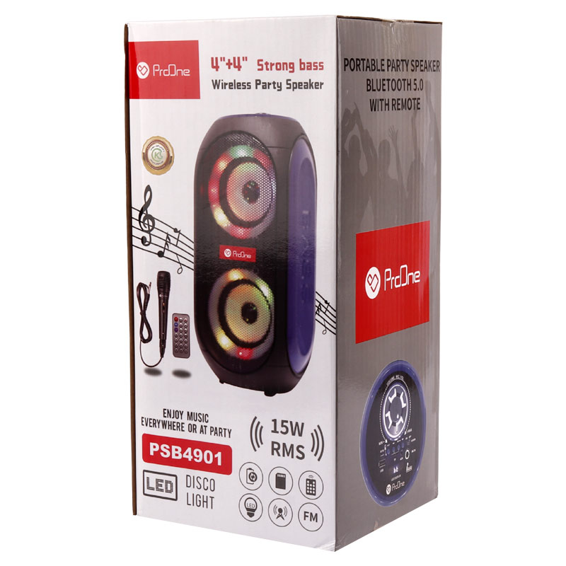 اسپیکر بلوتوثی رم و فلش خور ProOne PSB4901 + میکروفون و ریموت کنترل