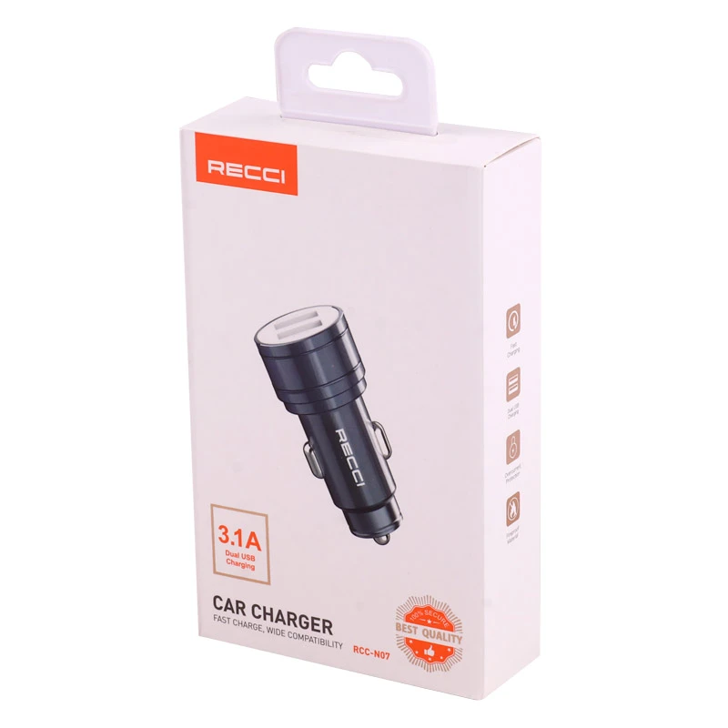 شارژر فندکی فست شارژ Recci RCC-N07 3.1A 15.5W