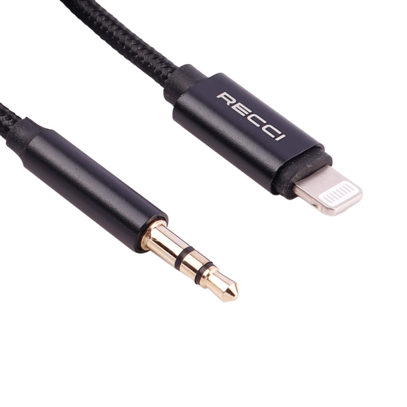 کابل تبدیل Recci RH02 Lightning To AUX 1m