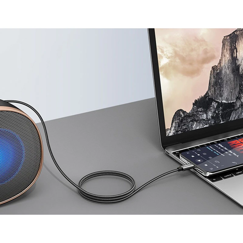 کابل تبدیل Lightning به AUX رسی RH02 طول 1 متر