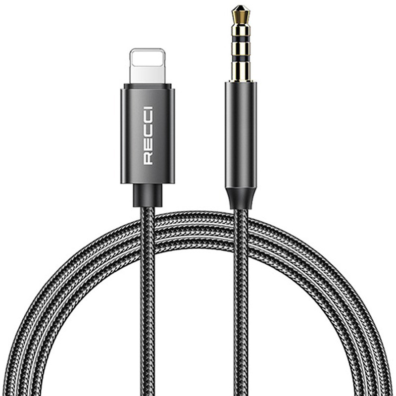 کابل تبدیل Recci RH02 Lightning To AUX 1m