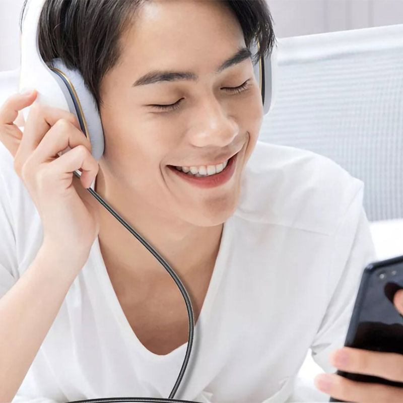 کابل تبدیل Recci RH03 Type-C To AUX 1m