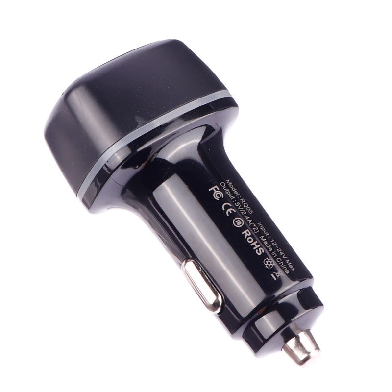 شارژر فندکی Recci RQ05L 2.4A 12W + کابل آیفونی