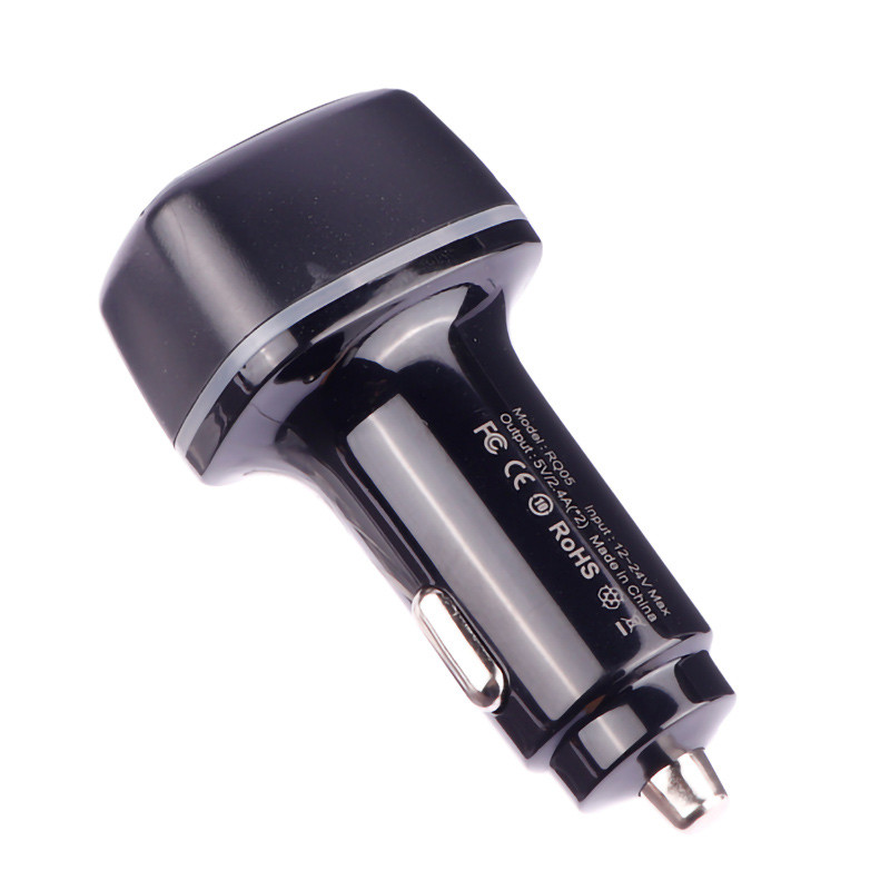 شارژر فندکی Recci RQ05L 2.4A 12W + کابل آیفونی