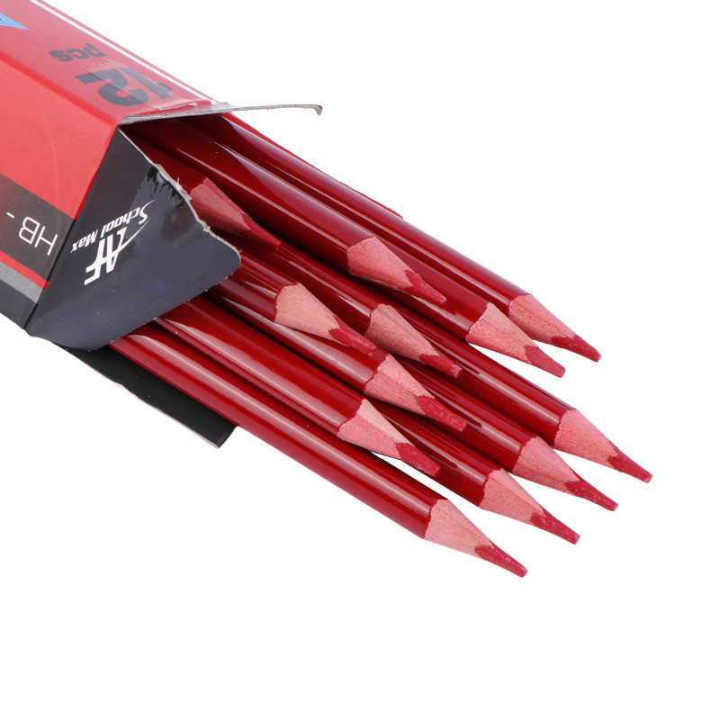 مداد قرمز اسکول مکس School Max HB-1020 بسته 12 عددی