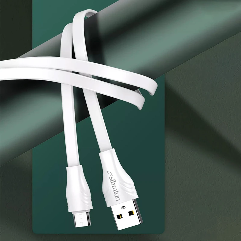 کابل میکرو یو اس بی فست شارژ 2.1 آمپر سیبراتون S415 A طول 1 متر