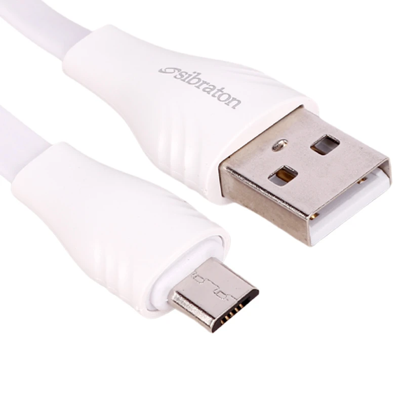 کابل میکرو یو اس بی فست شارژ 2.1 آمپر سیبراتون S415 A طول 1 متر