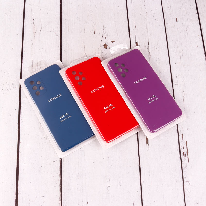قاب سیلیکونی اصلی زیربسته سامسونگ Galaxy A32 5G محافظ لنزدار