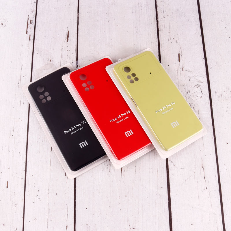 قاب سیلیکونی اصلی زیربسته شیائومی Poco X4 Pro 5G محافظ لنزدار