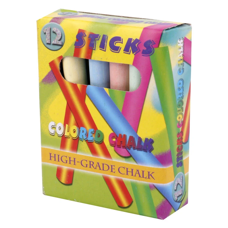 گچ تخته سیاه رنگی Sticks بسته 12 عددی