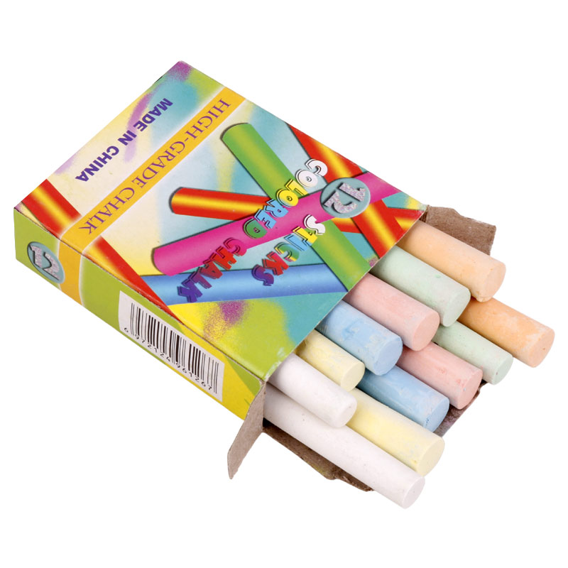 گچ تخته سیاه رنگی Sticks بسته 12 عددی